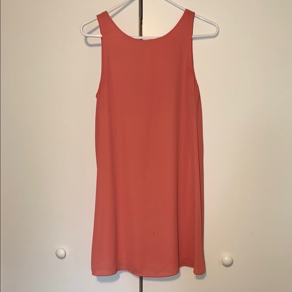 Coral Sleeveless Women's Dress